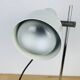 Lampe spot blanche et tige chromée, vintage