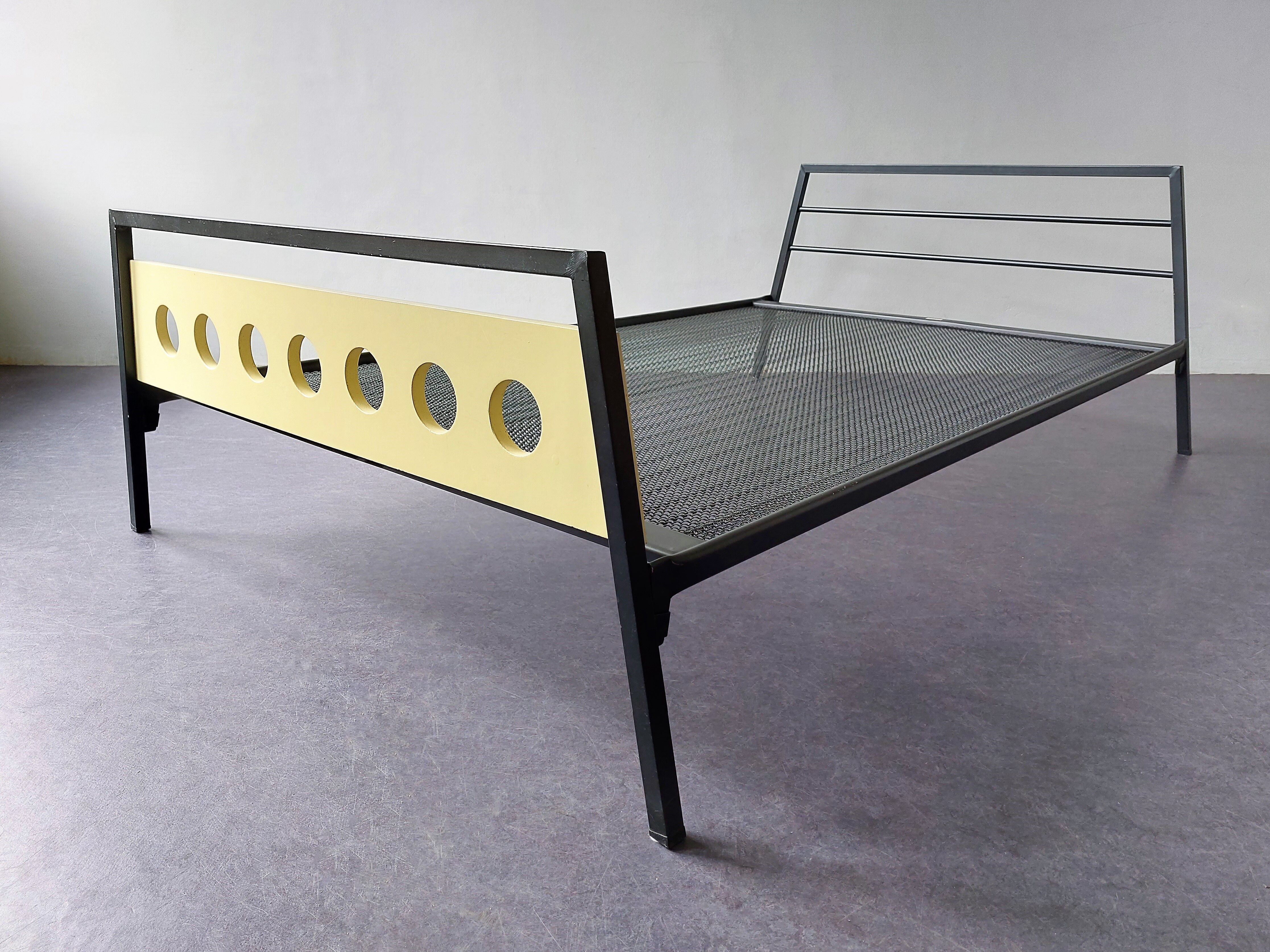 Room 56 wood and metal bed by Rob Parry and Emile Truijen for DICO, 1950