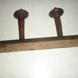 Wooden wall-mounted coat rack