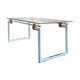 Bureau structure tubulaire et verre, 70s