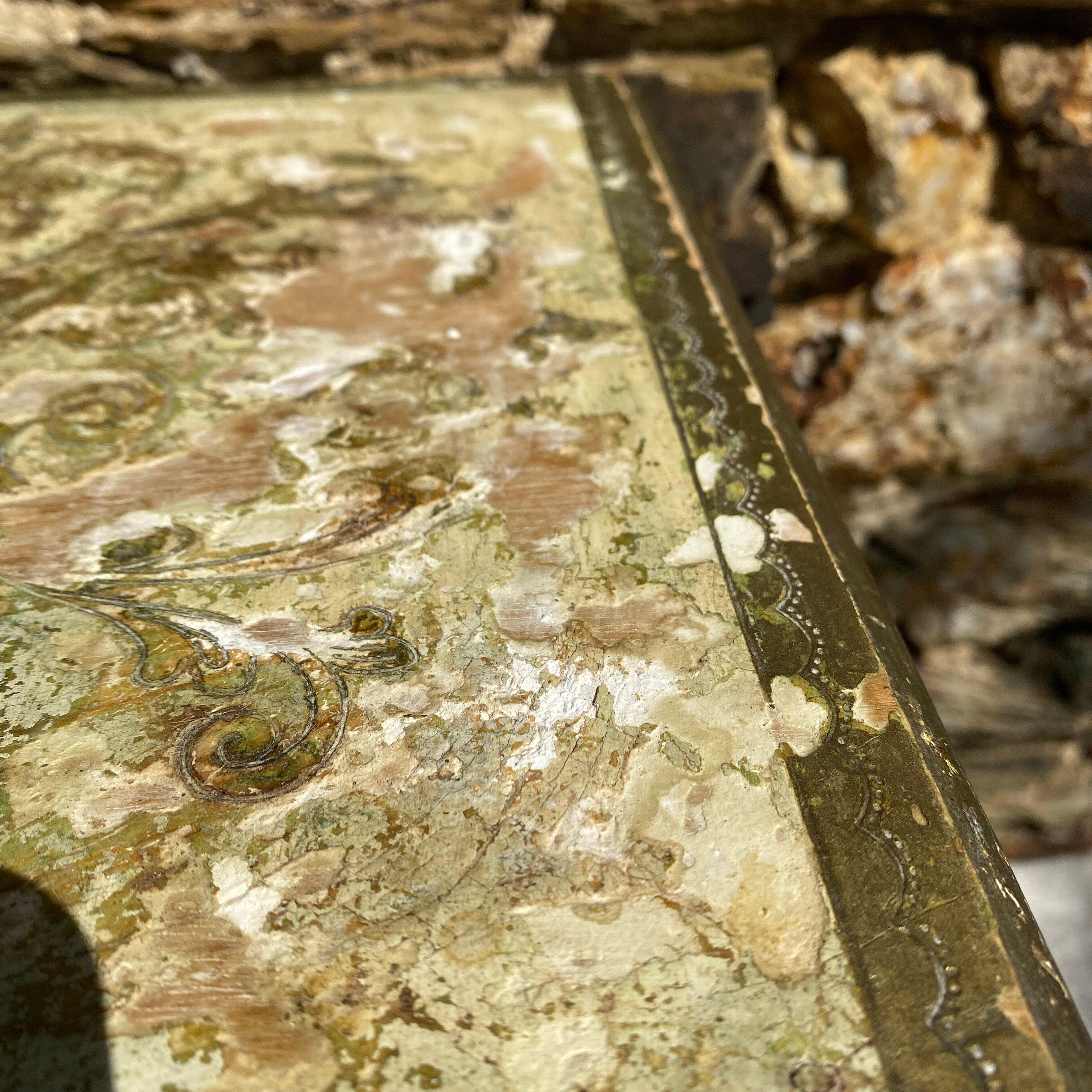 Bedside table, Florentine style side table.