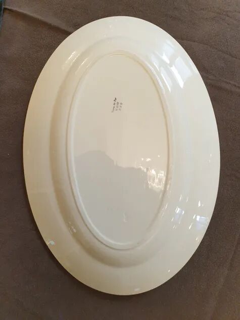 Grand Plat ovale Terre de Fer (36 cm) vers 1900