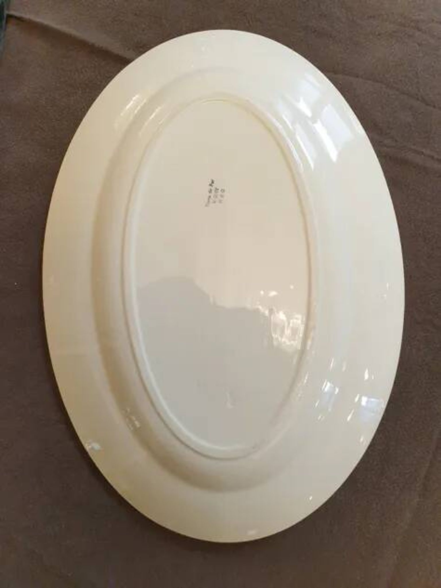 Grand Plat ovale Terre de Fer (36 cm) vers 1900