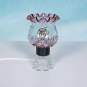 Lampe de table Vintage en verre coloré suédois, lampe de table en verre