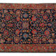 Blue Wool Persian Carpet Handwoven Wool Farahan Area Rug- 138x198cm