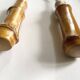 Salad servers with bamboo handles
