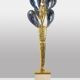 Jacques Duval Brasseur, Large golden brass cactus sculpture. 1992