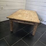 Old fir coffee table with a drawer