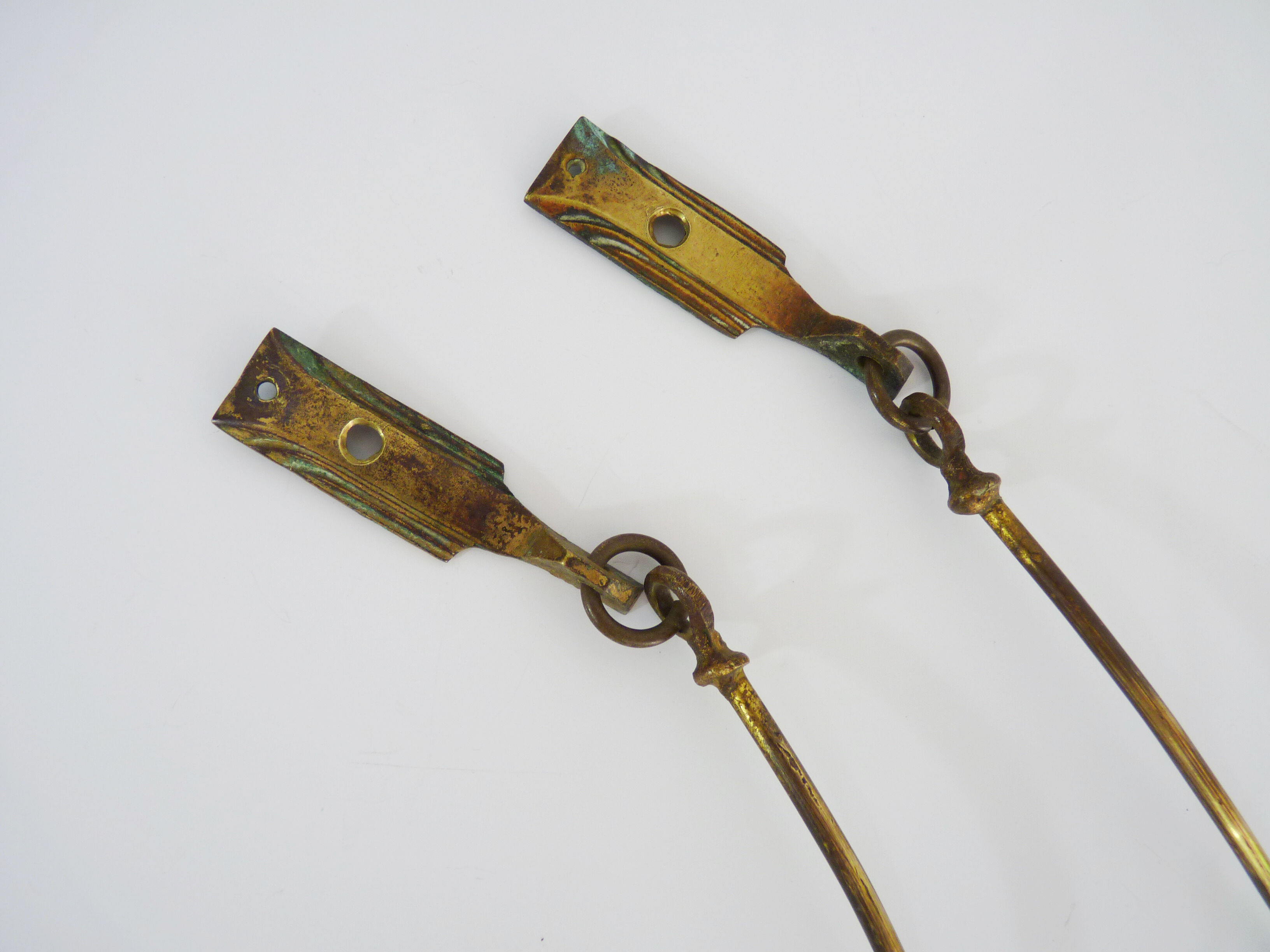 Pair of vintage art deco bronze curtains, years 30