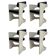 4 chaises Space Age en bois laqué, Italie années 1970