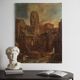 Antique Spanish landscape painting from the 18th century