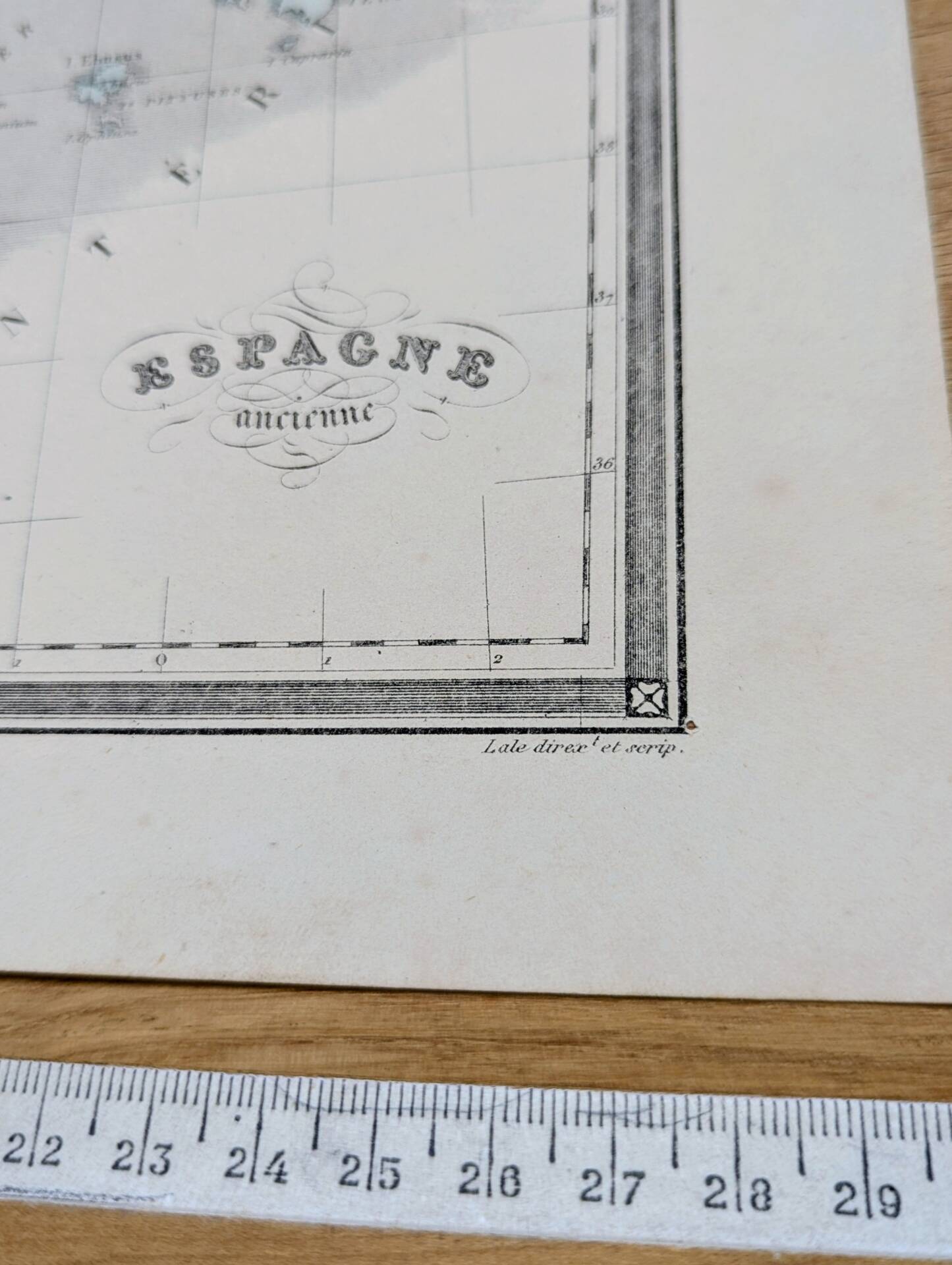 Old Spain, printed map from 1852.
