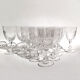 12 water glasses on crystal stand saint louis messina collection model of 1973. stamped.