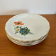 Set of 6 Antique Flat Plates Digoin & Sarreguemines - Model RE