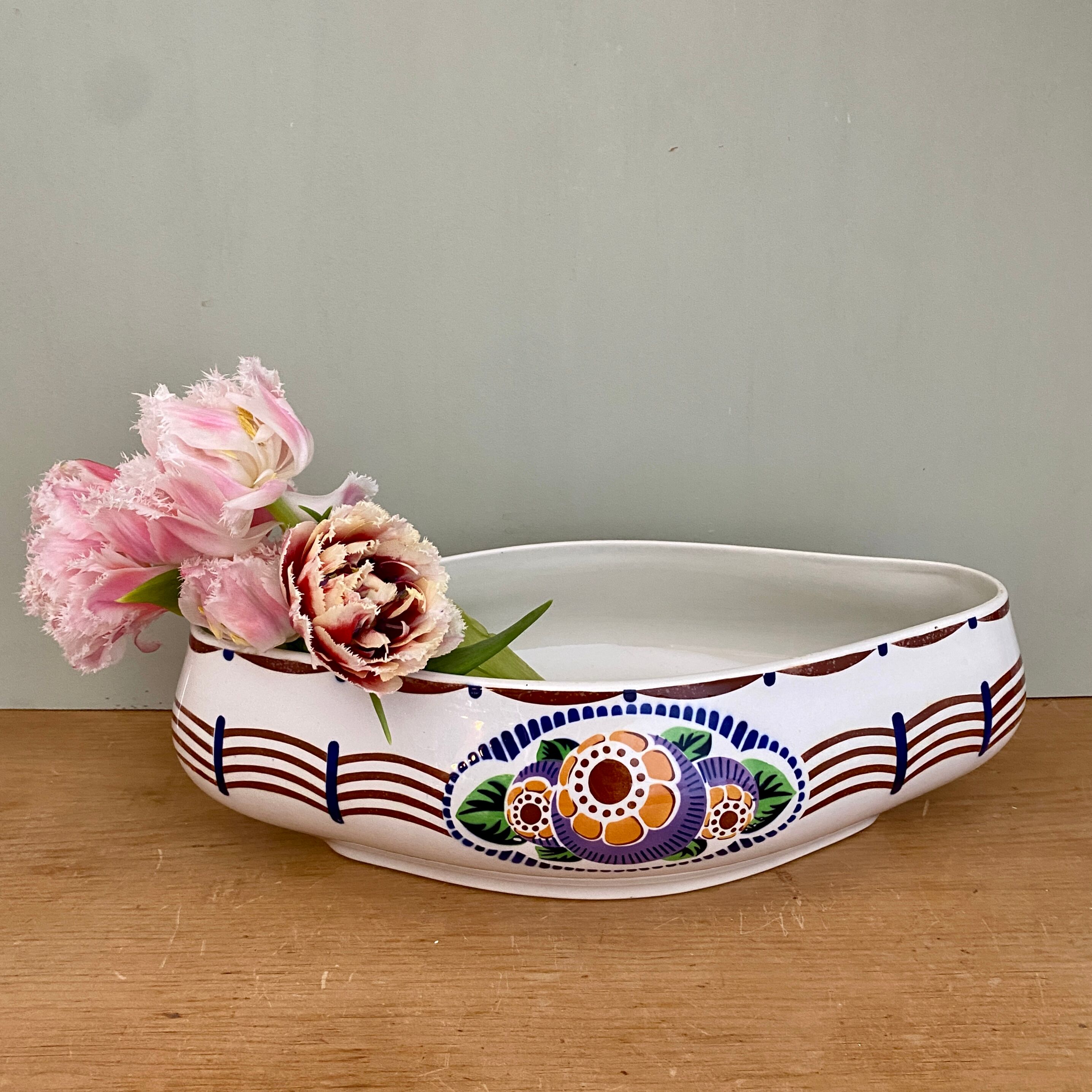 Vintage ceramic gardener sarreguemines