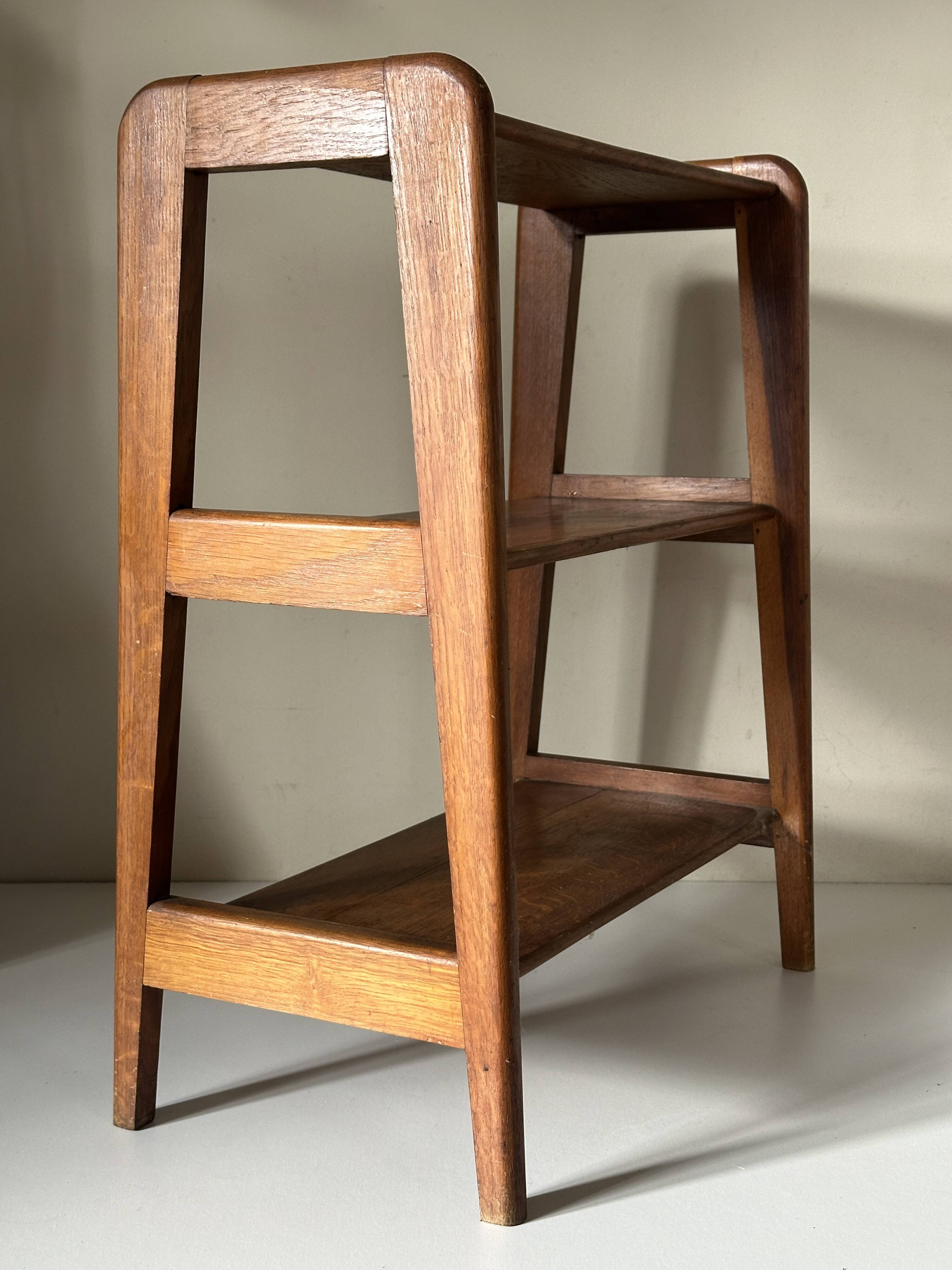 Oak shelf design vintage reconstruction 60s