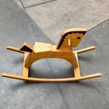 Mid-century wooden rocking horse, 1960s