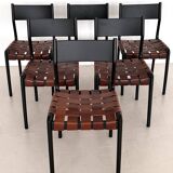 Piero Palange Werther Toffoloni Mod. 993 Dining Chairs for Montina 1960 Set of 6