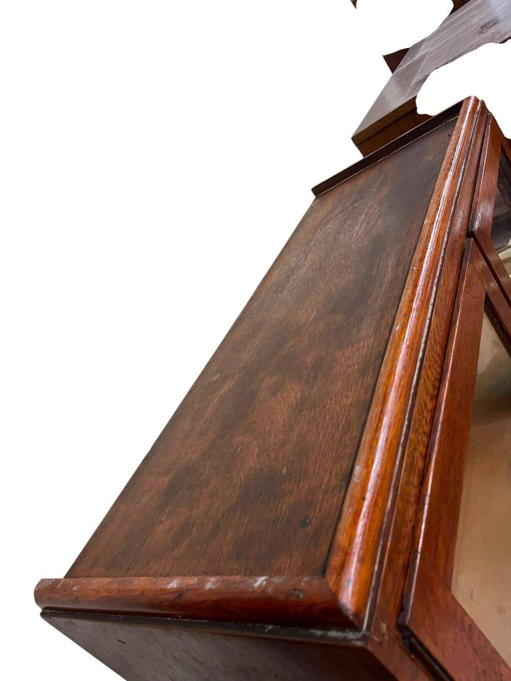 Vintage wooden shallow pharmacy cabinet/laboratory cabinet.