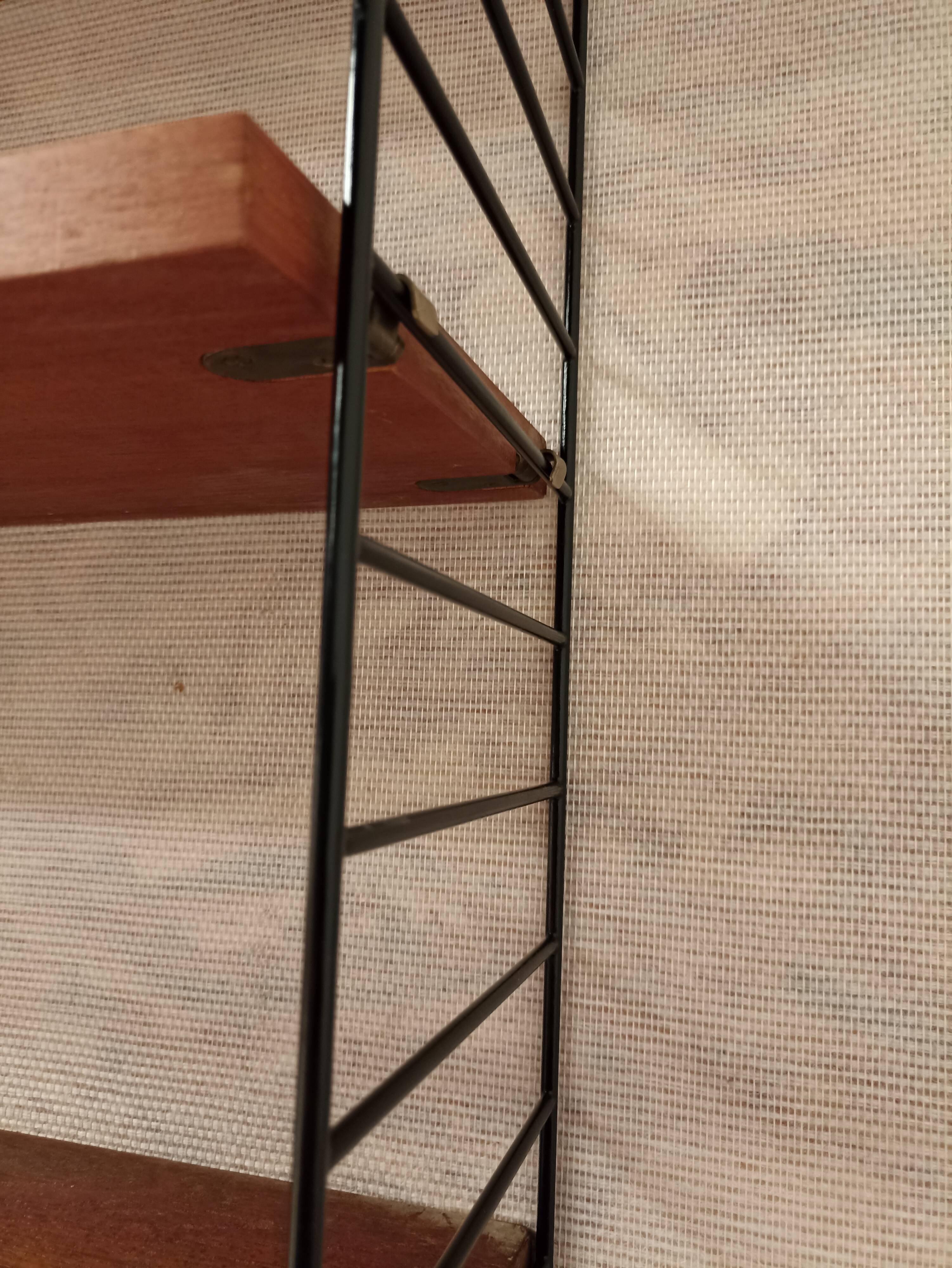 Wall bookcase string