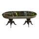 Extendable oval dining table in lacquered Chinoiserie style from the year.