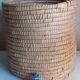 Panière corbeille ronde vintage en paille