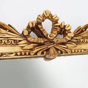 Baroque Gilted Carved Wooden Wall Mirror, Belgium 1950s