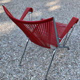 Scoubidou and chrome armchair 1970