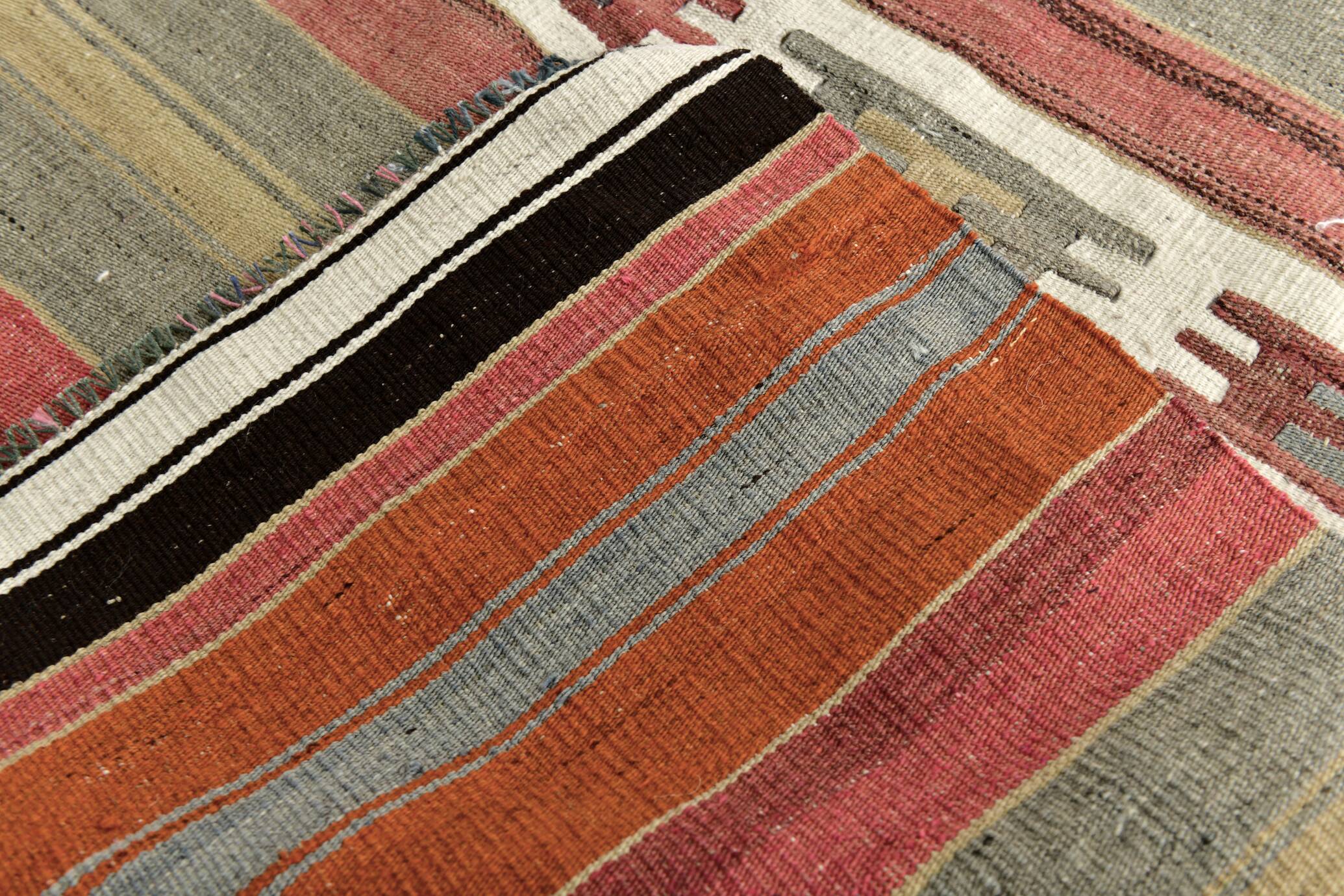 Red & Brown Turkish Kilim Rug 140x243Cm SK 35178