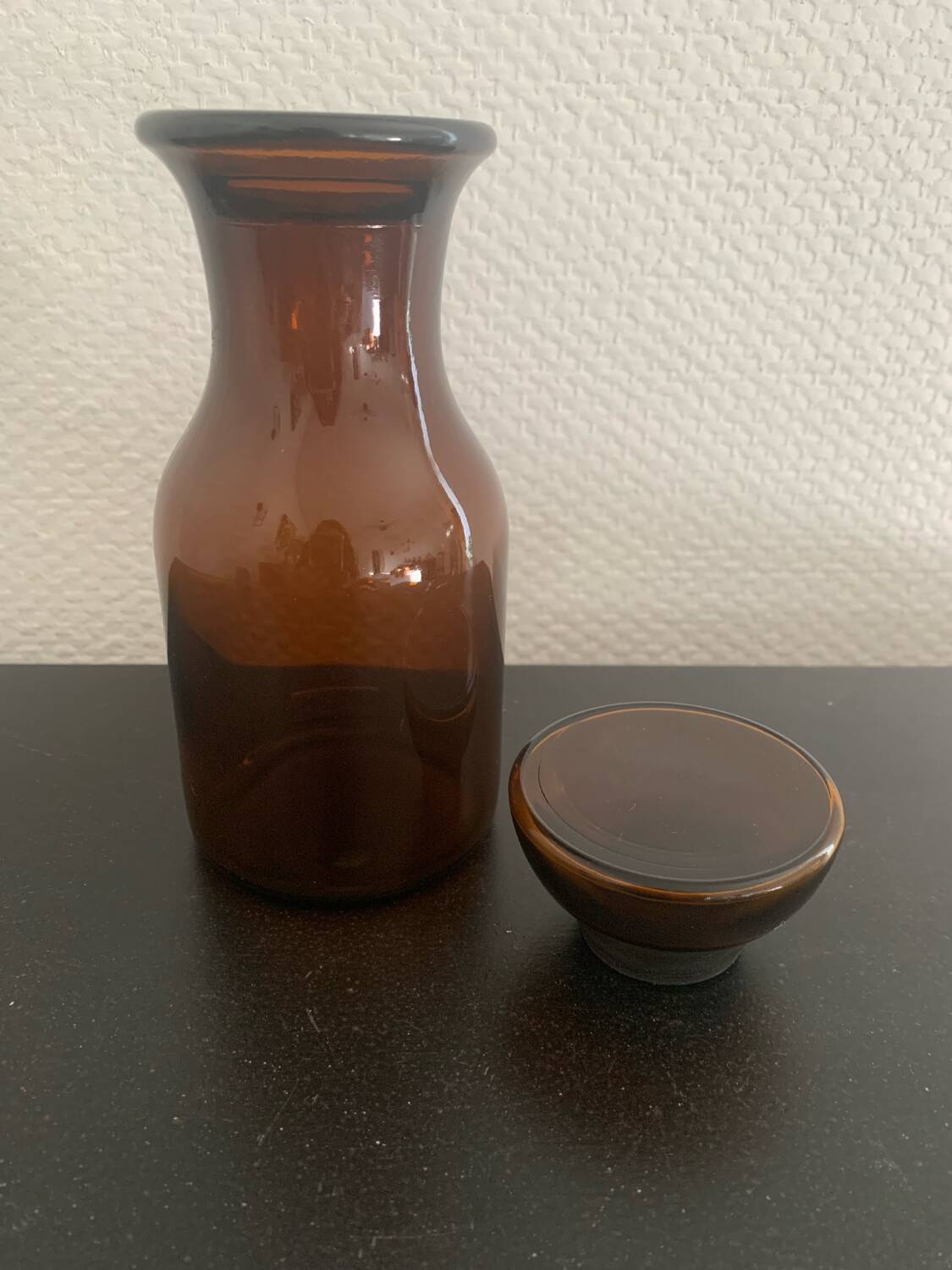 Pot verre ambré Container Made in Belgique