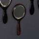 Collection antique du 19ème siècle de vingt-cinq miroirs à main en bois