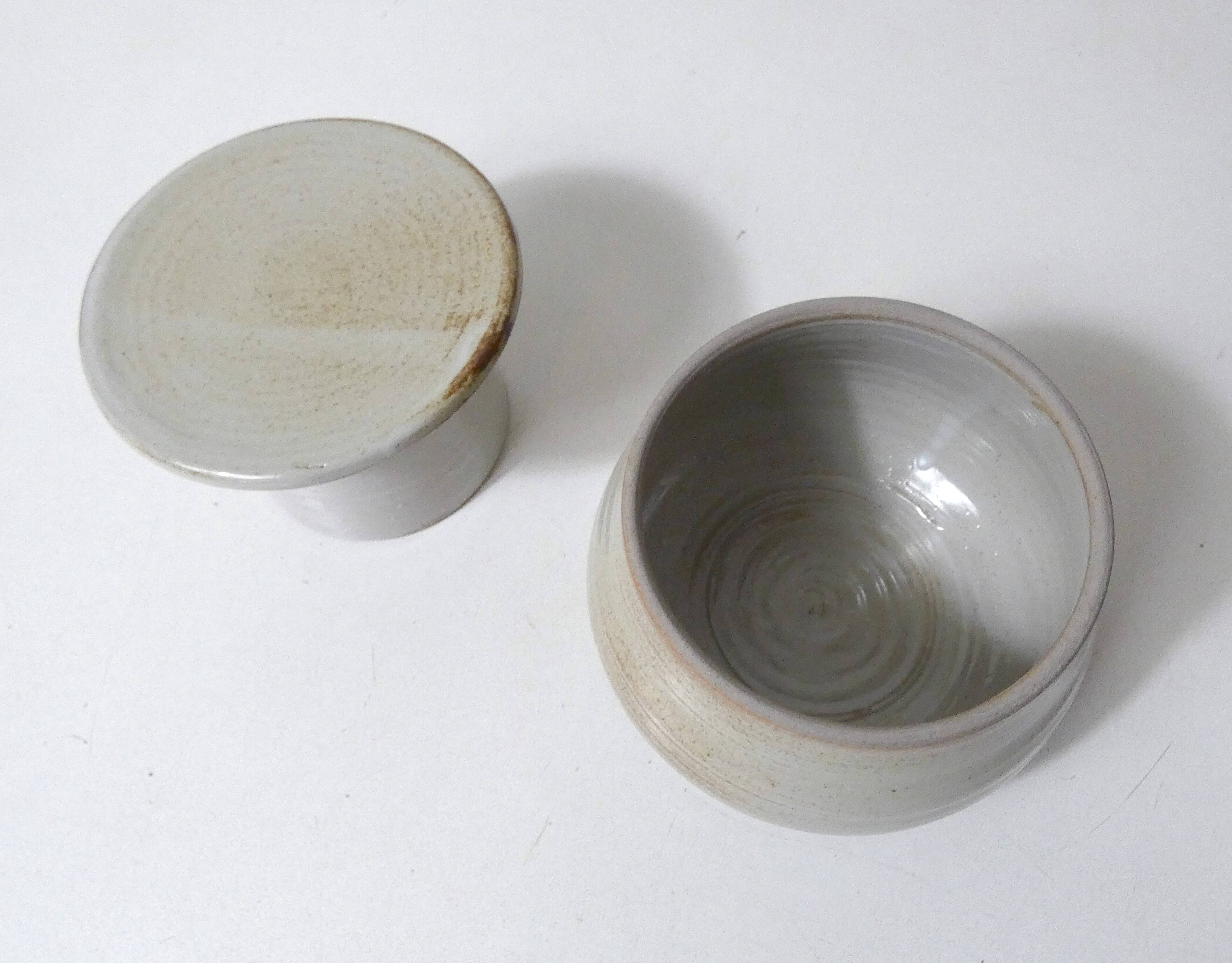 vintage stoneware water butter dish