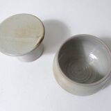 vintage stoneware water butter dish