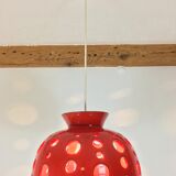 Ceramic hanging space age 70s, orange by Paul Badié