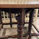 Solid wood farmhouse table with drop leaves