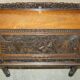 Bureau chinois sculpté à la main vers 1940 avec fauteuil assorti