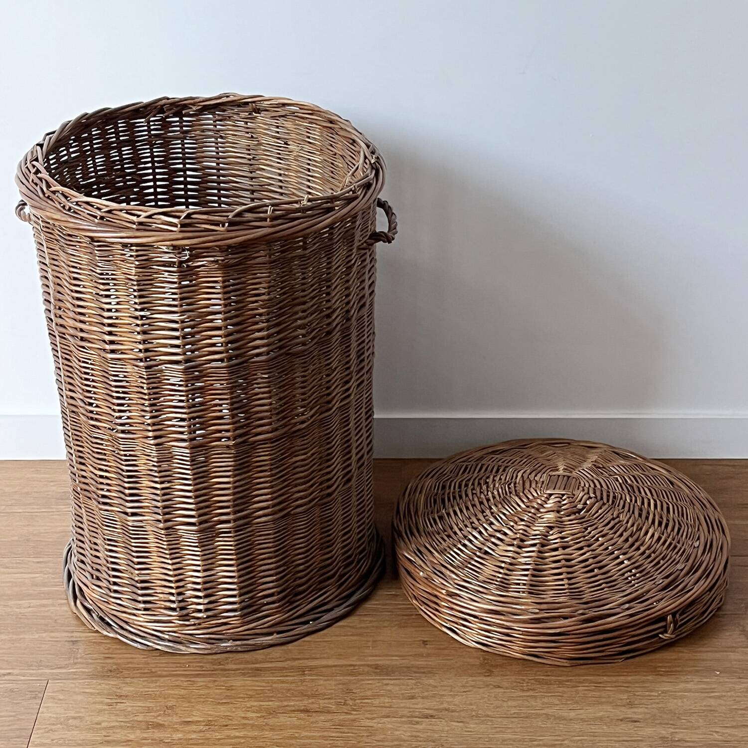 Rattan laundry basket