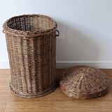 Rattan laundry basket