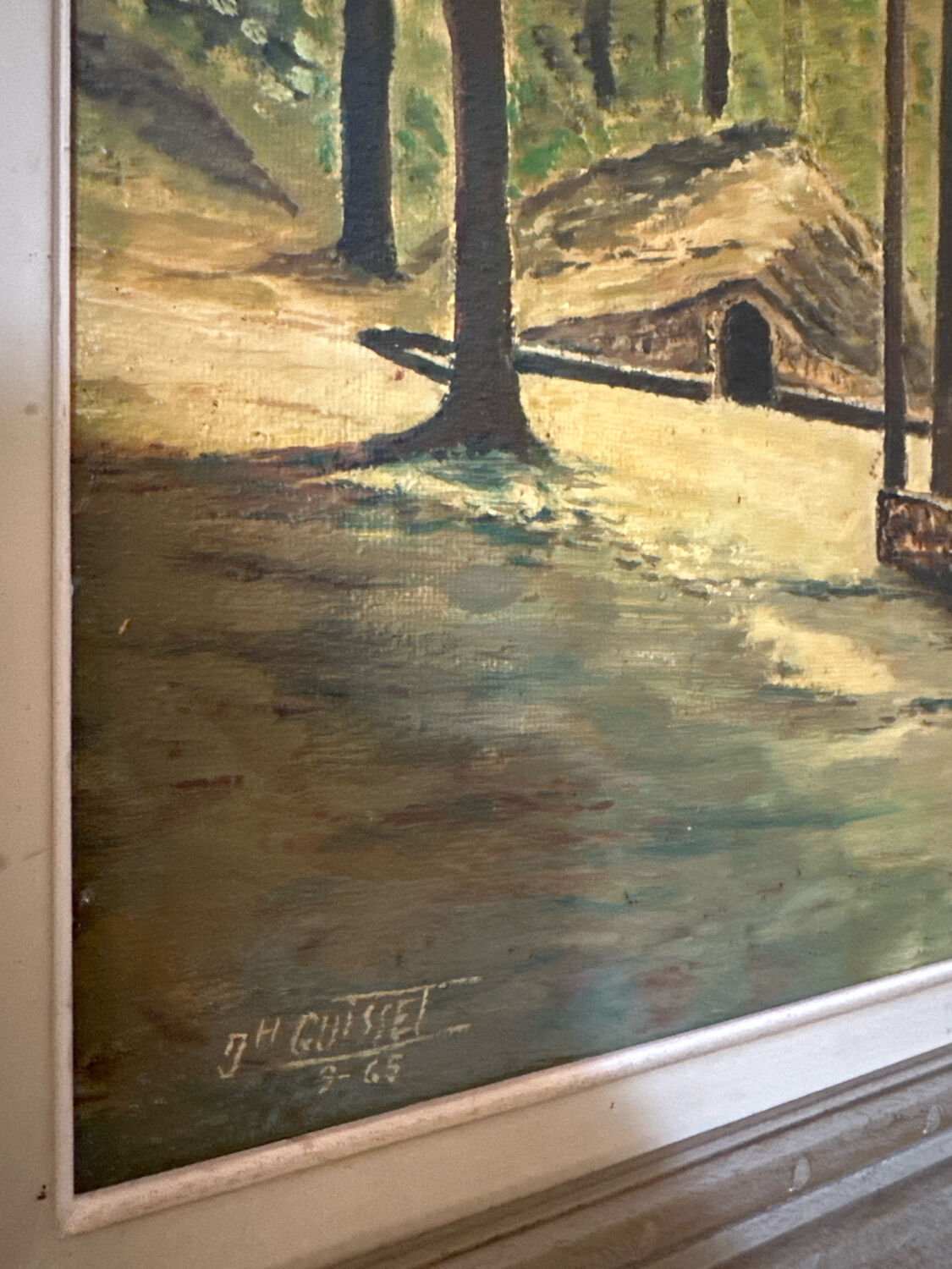 Oil on canvas "Luminous Underwood" – Signed Ph. Guisset – 19