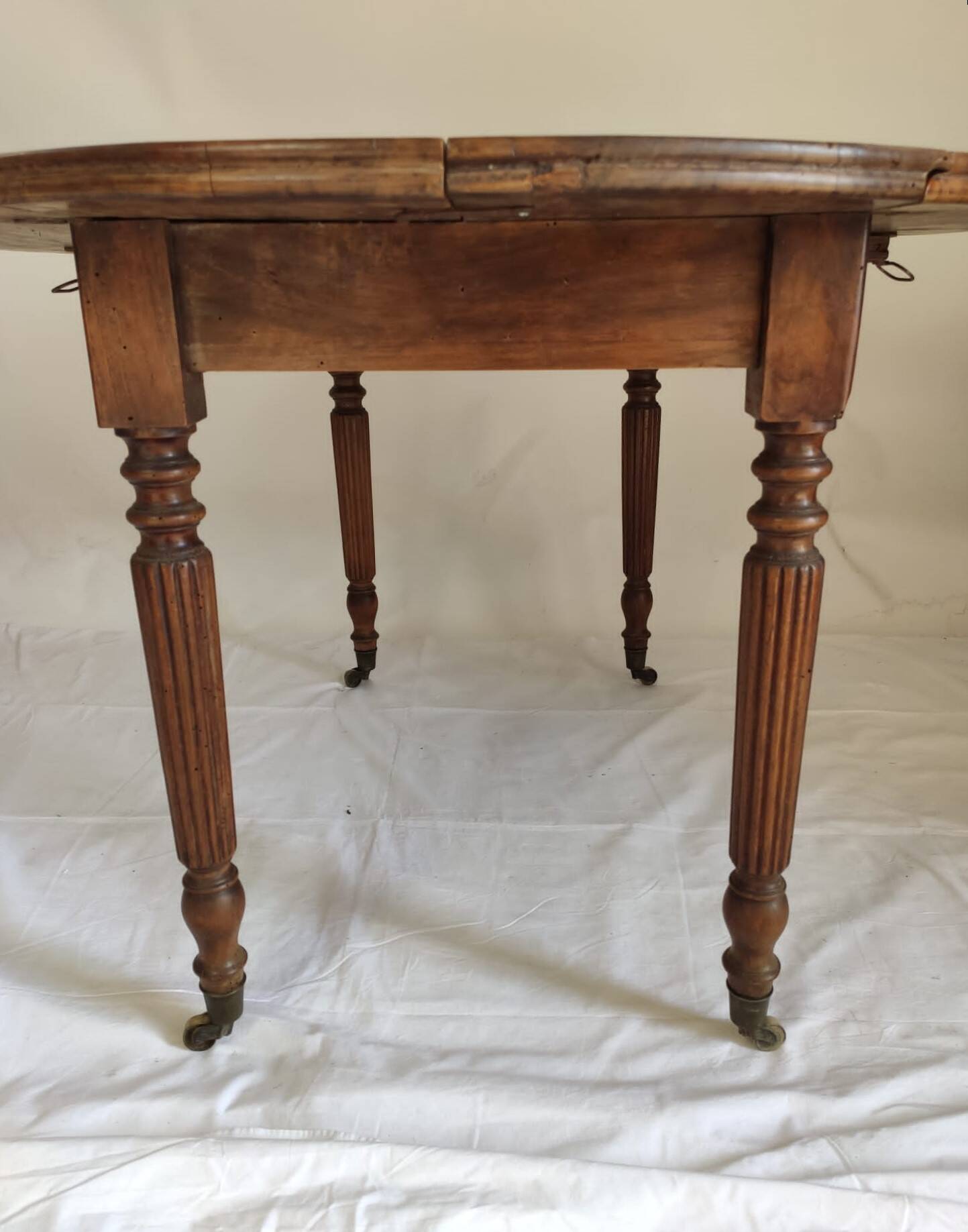 19th Century Regency Style Oval Drop Leaf Dining Table 108-240cm