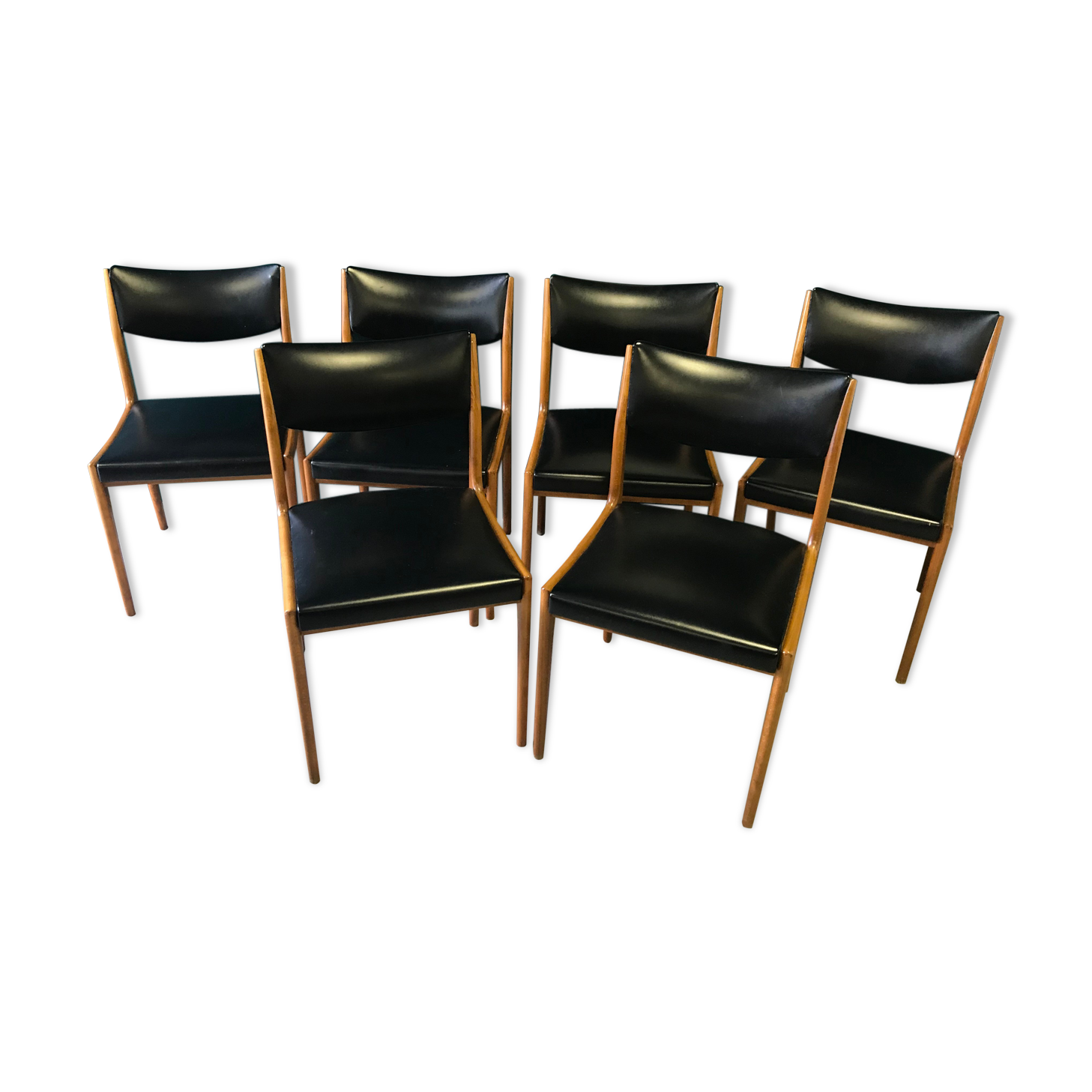 Series of 6 chairs from the 70s