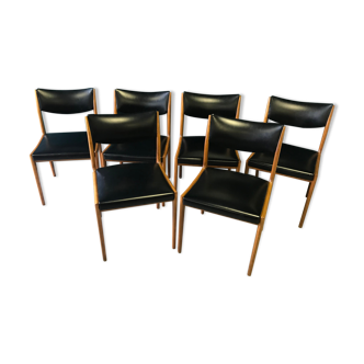 Series of 6 chairs from the 70s