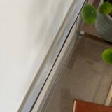 Vintage glass and chrome console coffee table