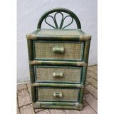 Rattan bedside table