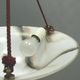 Large Art Deco marbled glass pendant light with rope suspension, 1940s-1960s