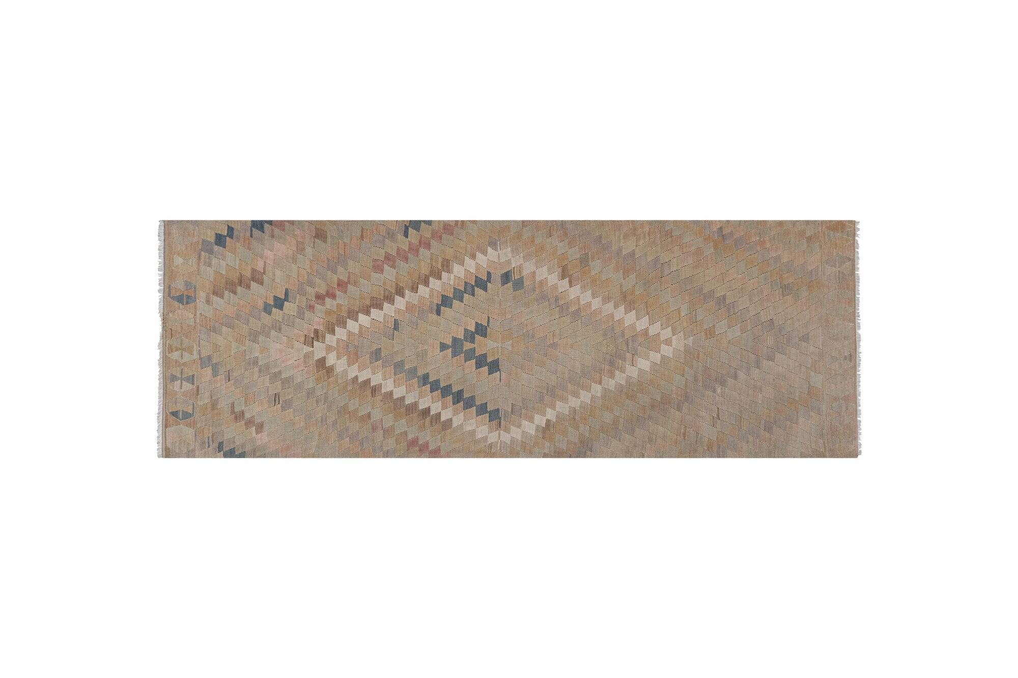 Vintage Turkish hallway rug 134x374 cm