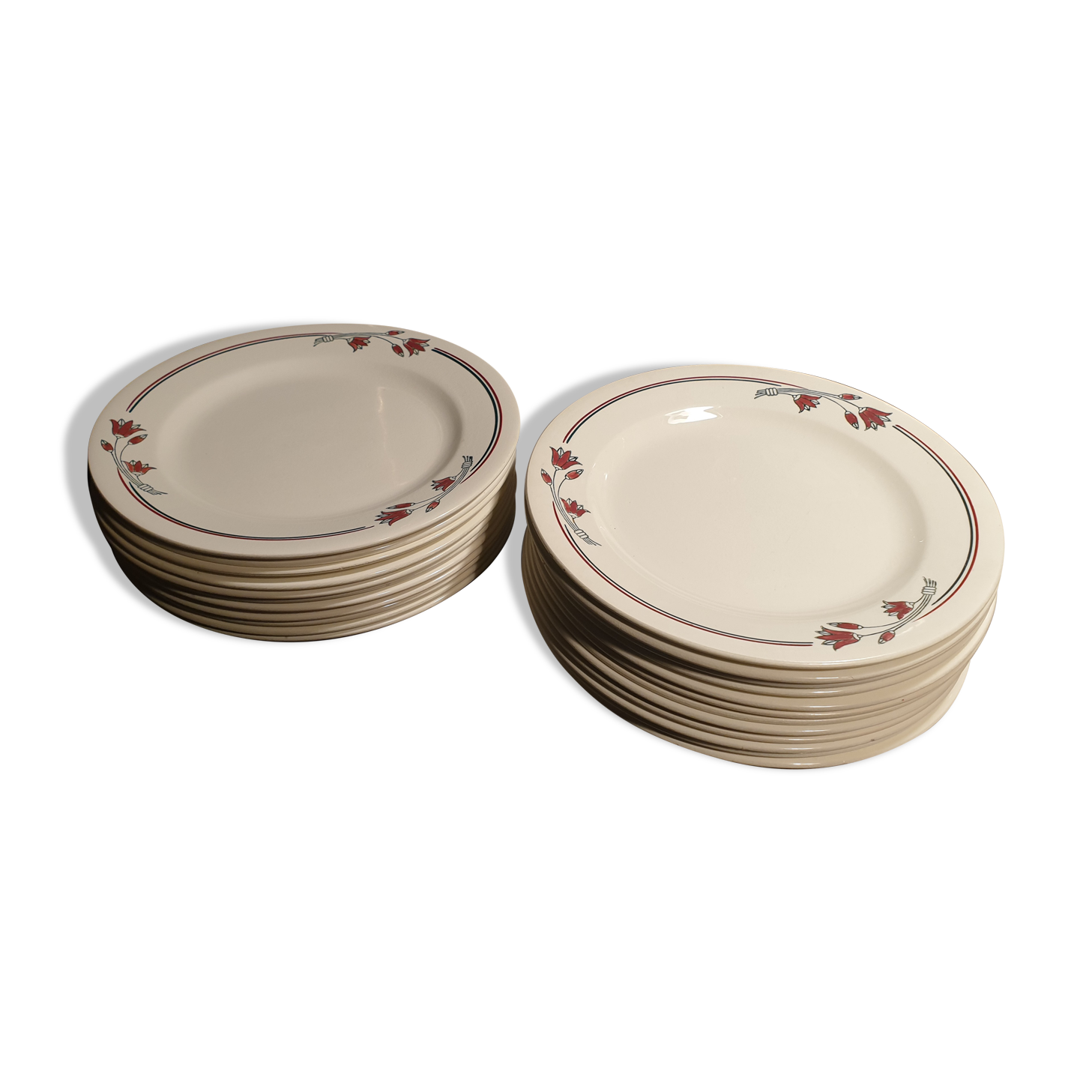 23 flat plates Salins E.charbonnier model Athos