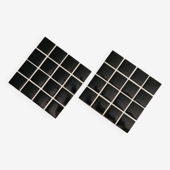 Black tiled coaster