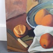 Beautiful still life painting with fruits.