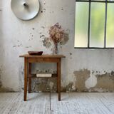 Oak console side table